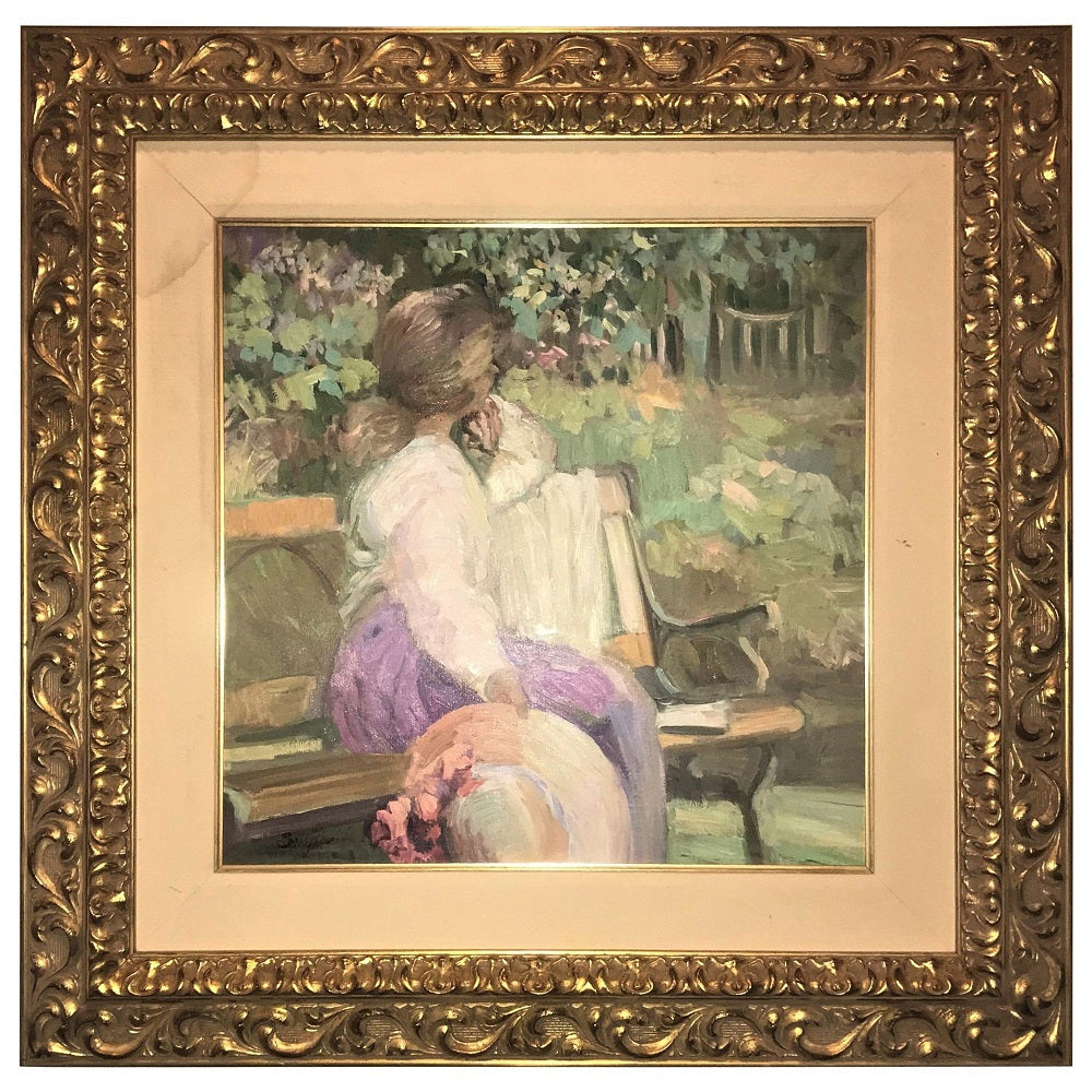 Impressionist Decorative Oil on Canvas in a Fine Gilt Frame Signed