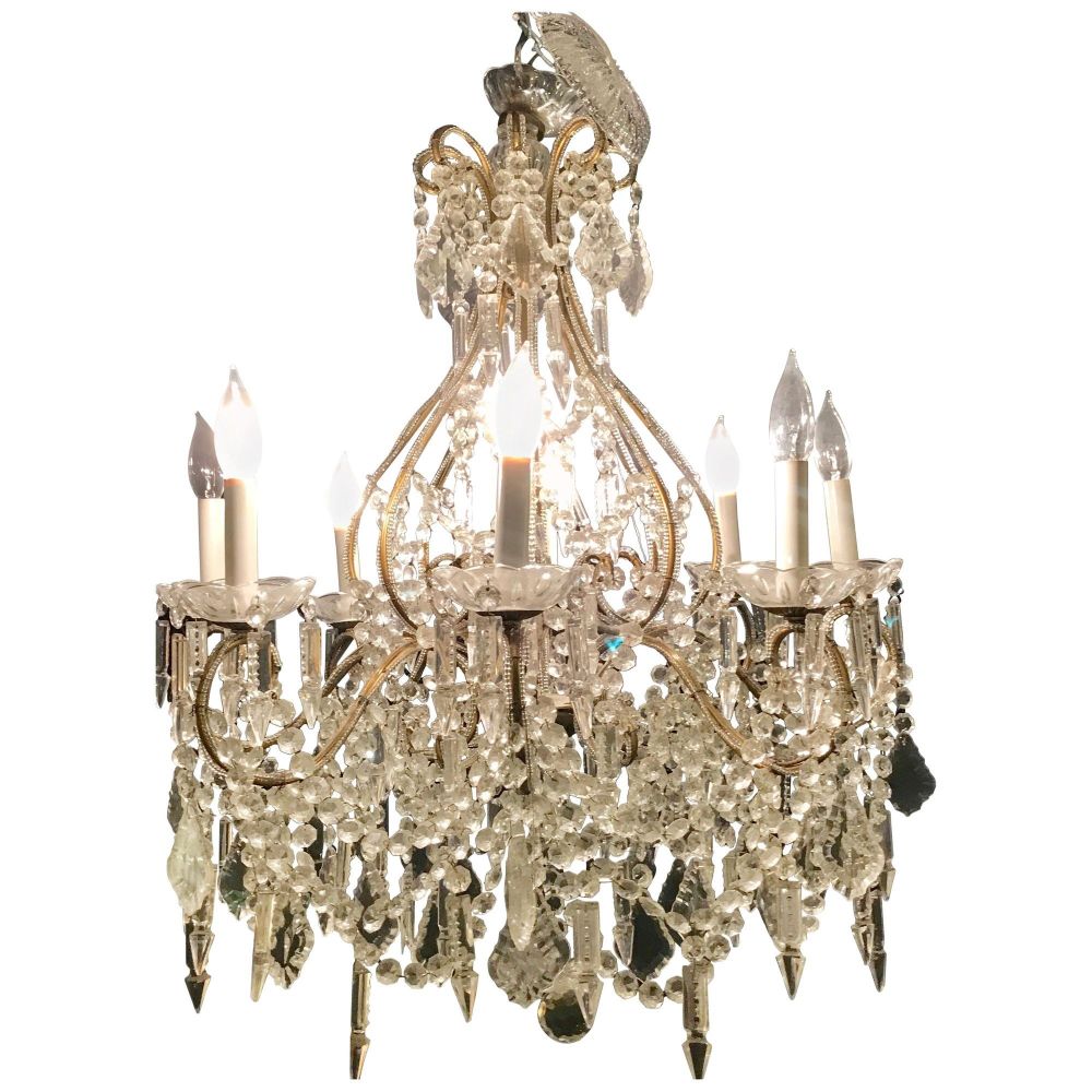 James Moder Crystal Venetian Style Chandelier