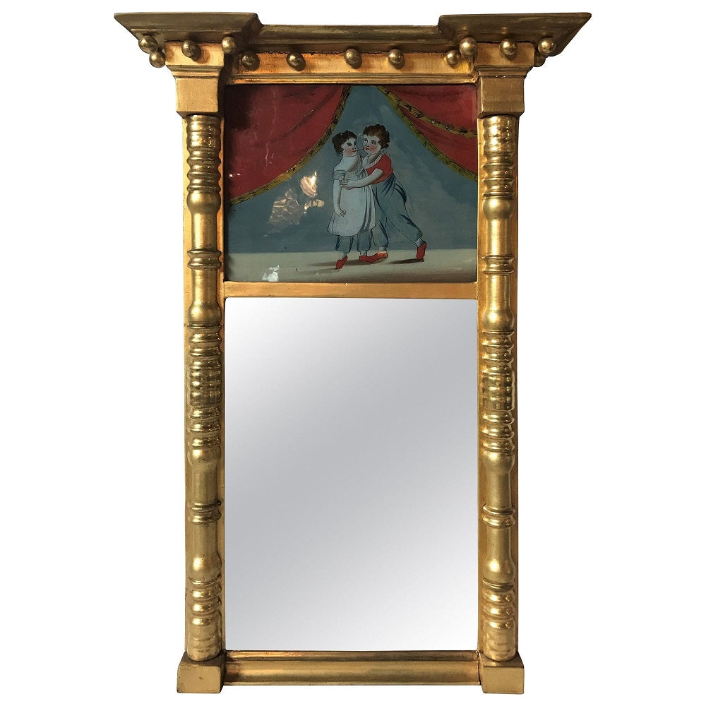 19th Century Federal Guild Gold Framed Wall Mirror