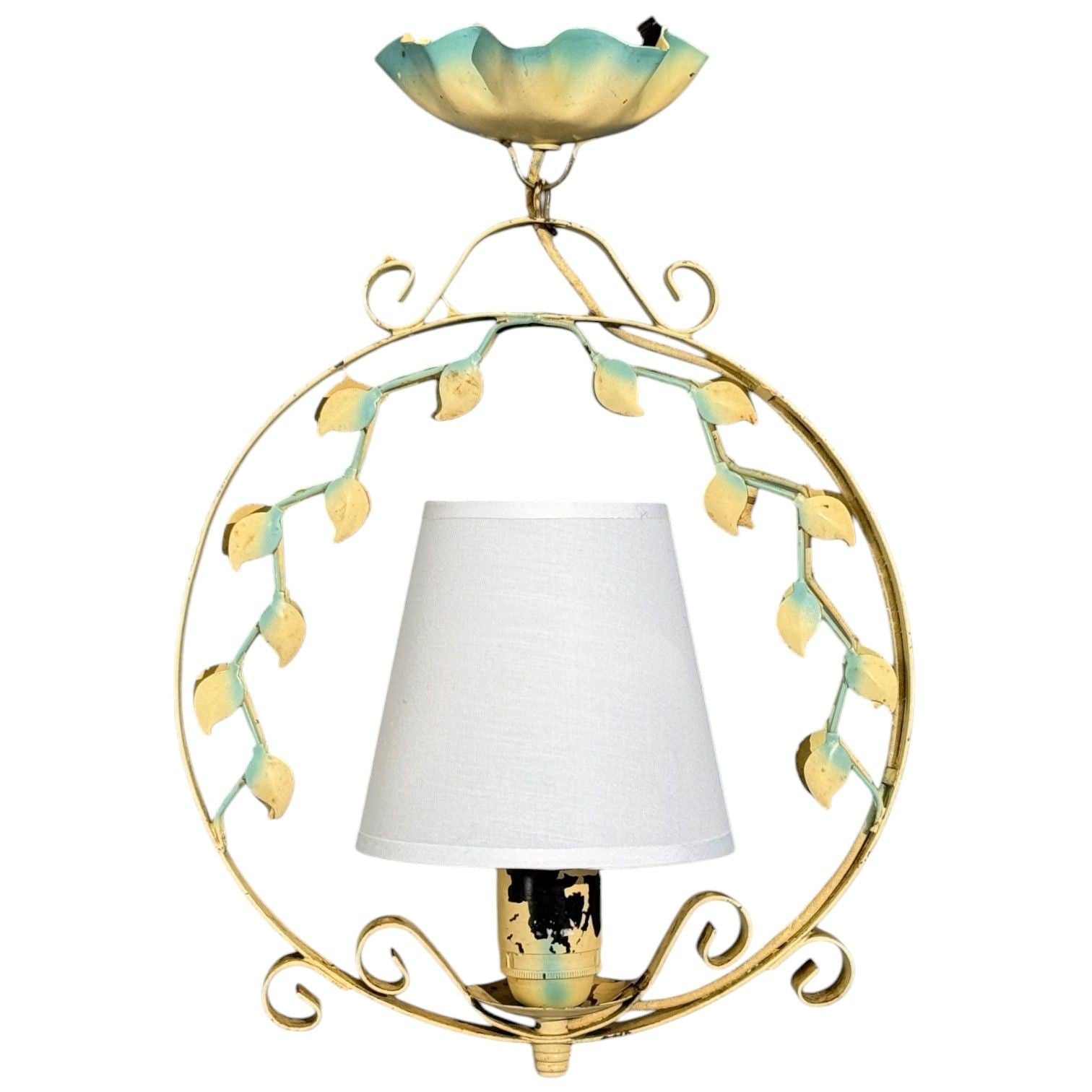 Swedish Modern, Pendant Light, Painted Metal, Sweden, 1950s