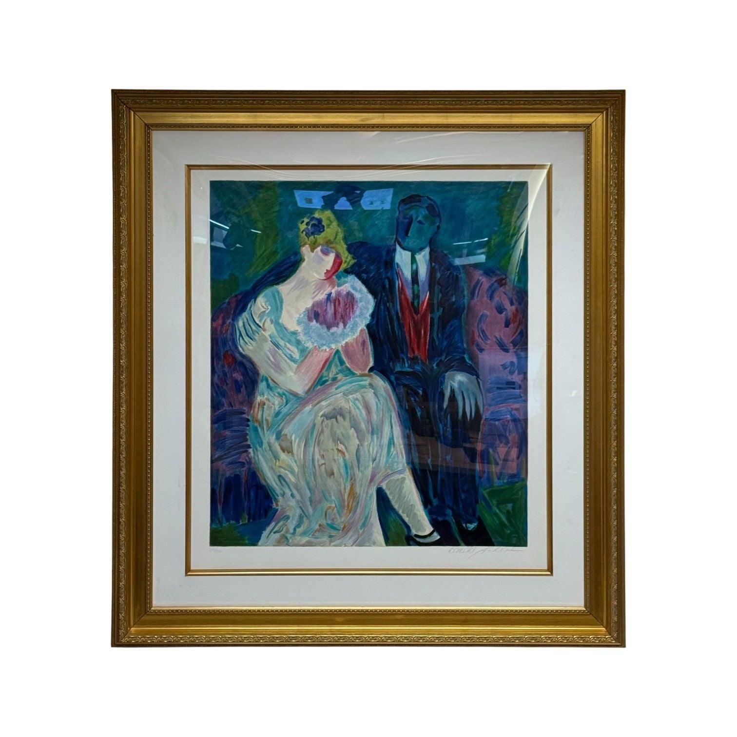 Barbara Wood, Art Deco, Monumental Oil on Paper, USA, 20th c.