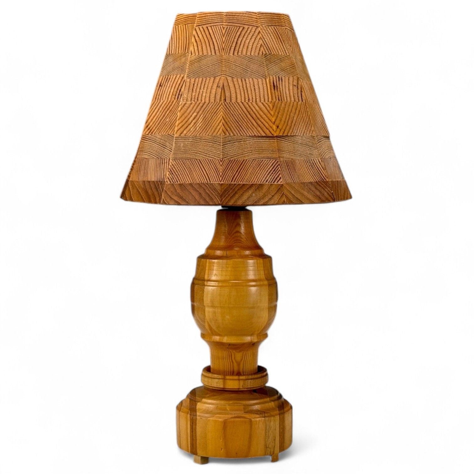 Swedish Modern, Pine, Table Lamp, Sweden, 1960s