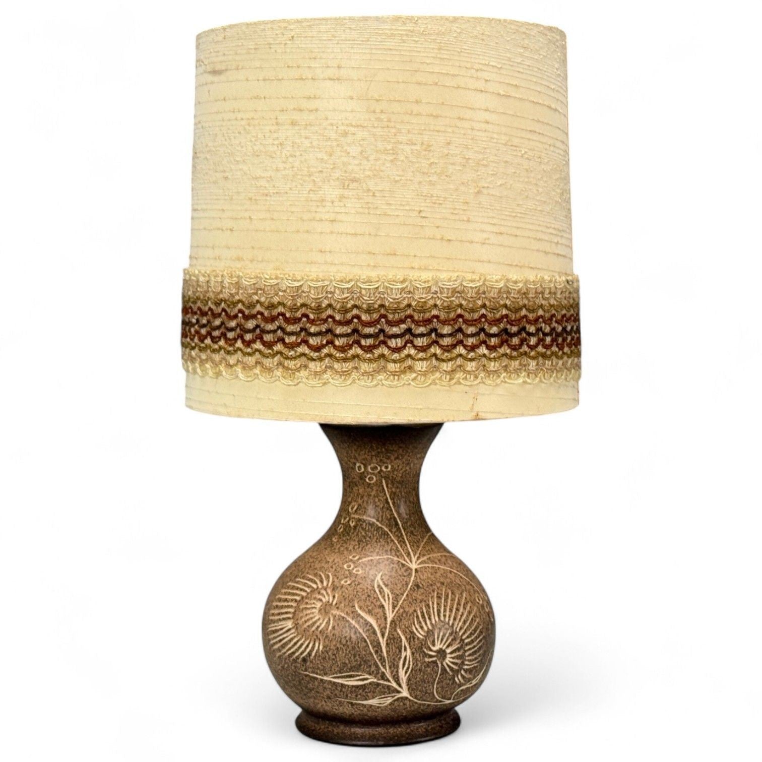 German Modern, Brown Ceramic, Table Lamp, Germany, 1970s