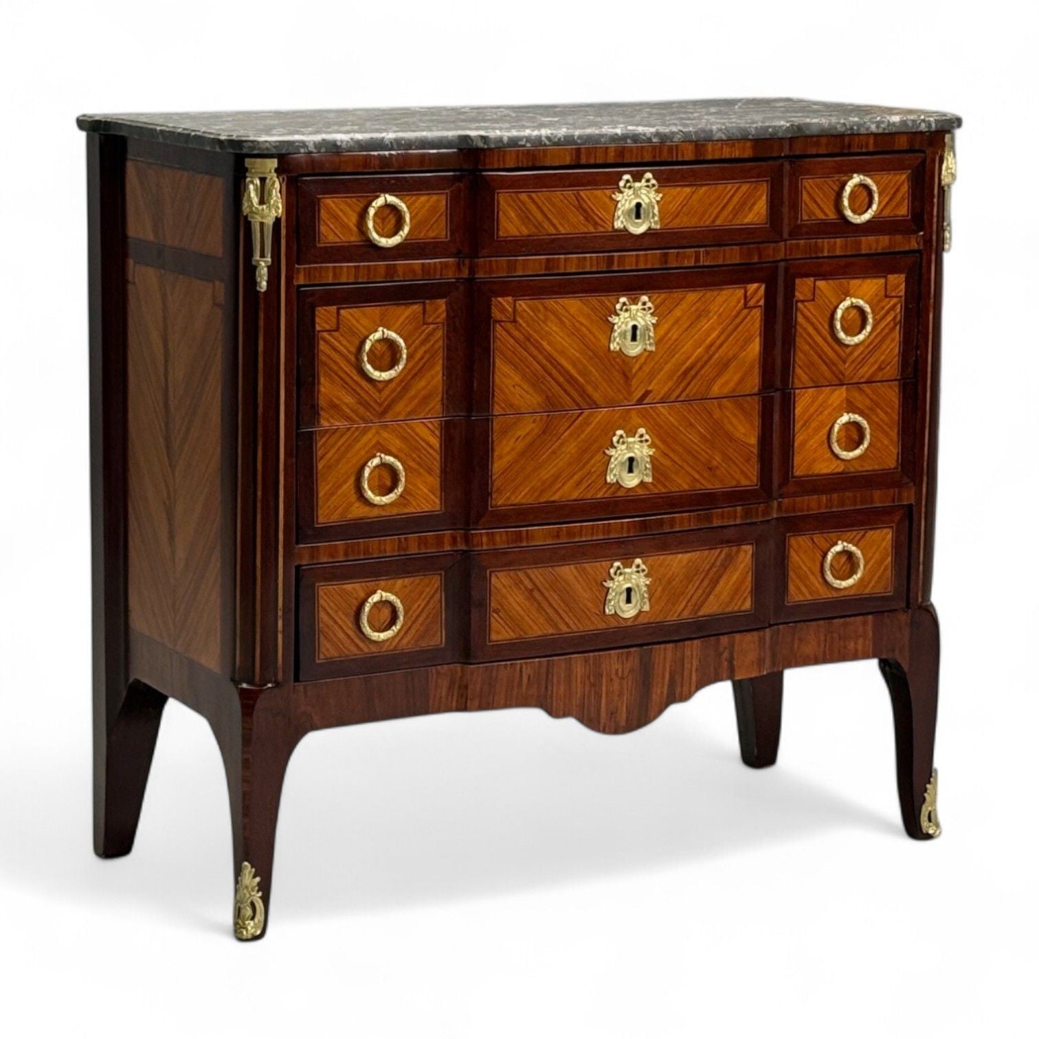 Louis XVI Style, Mahogany, Marble, Bronze, Commode, France, 19th C.
