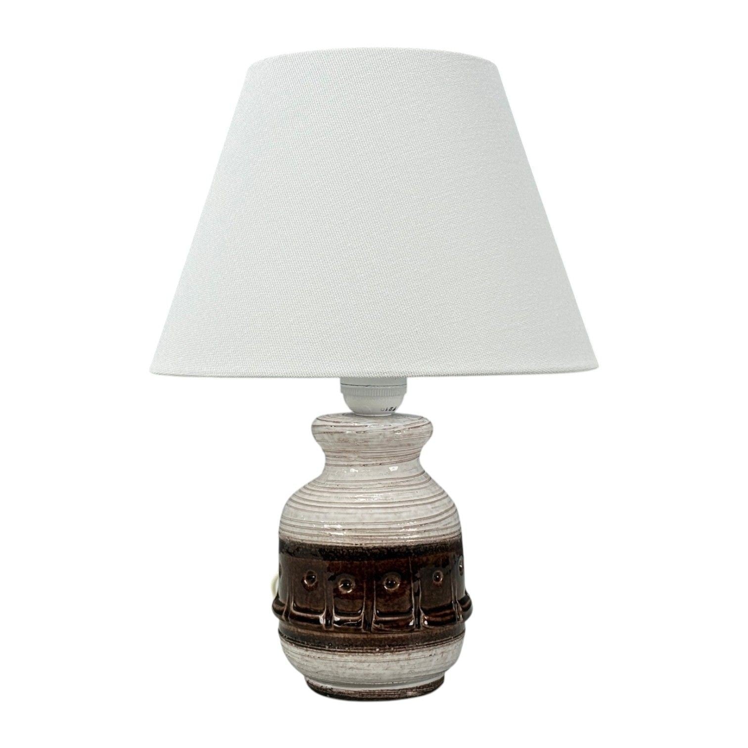 Danish Modern, Brown Stoneware, Table Lamp, Denmark, 1960s