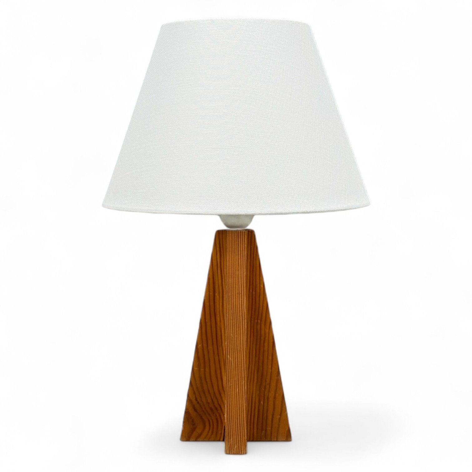 Swedish Modern, Pine, Table Lamp, Sweden, 1970s