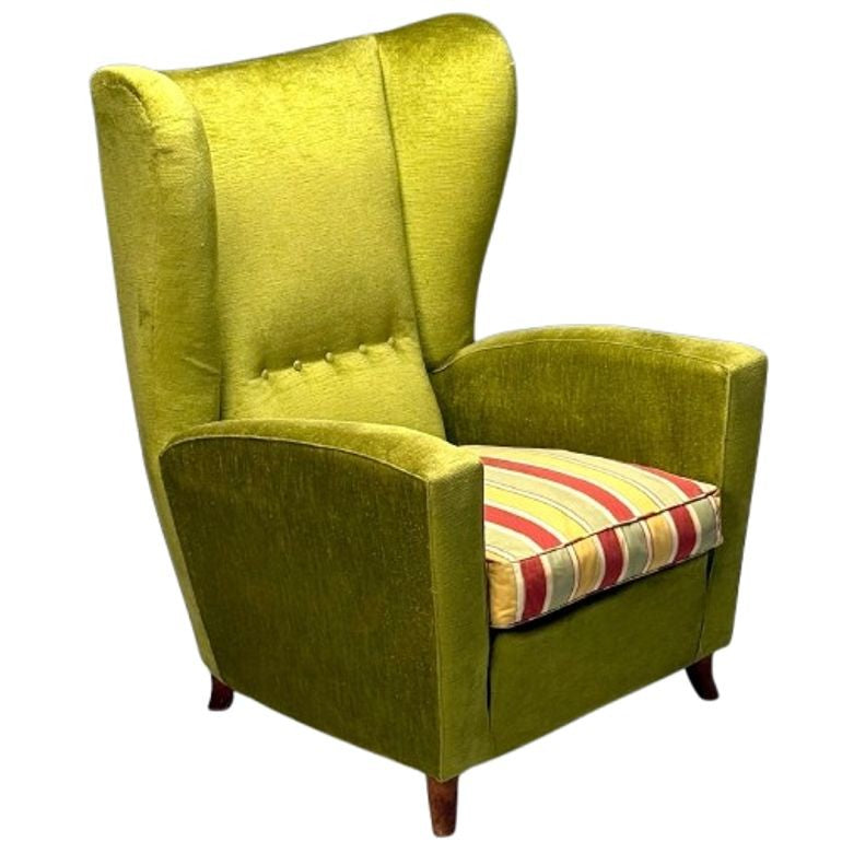 Melchiorre Bega Attr., Italian Mid-Century Modern, Oversized Lounge Chair, 1950s