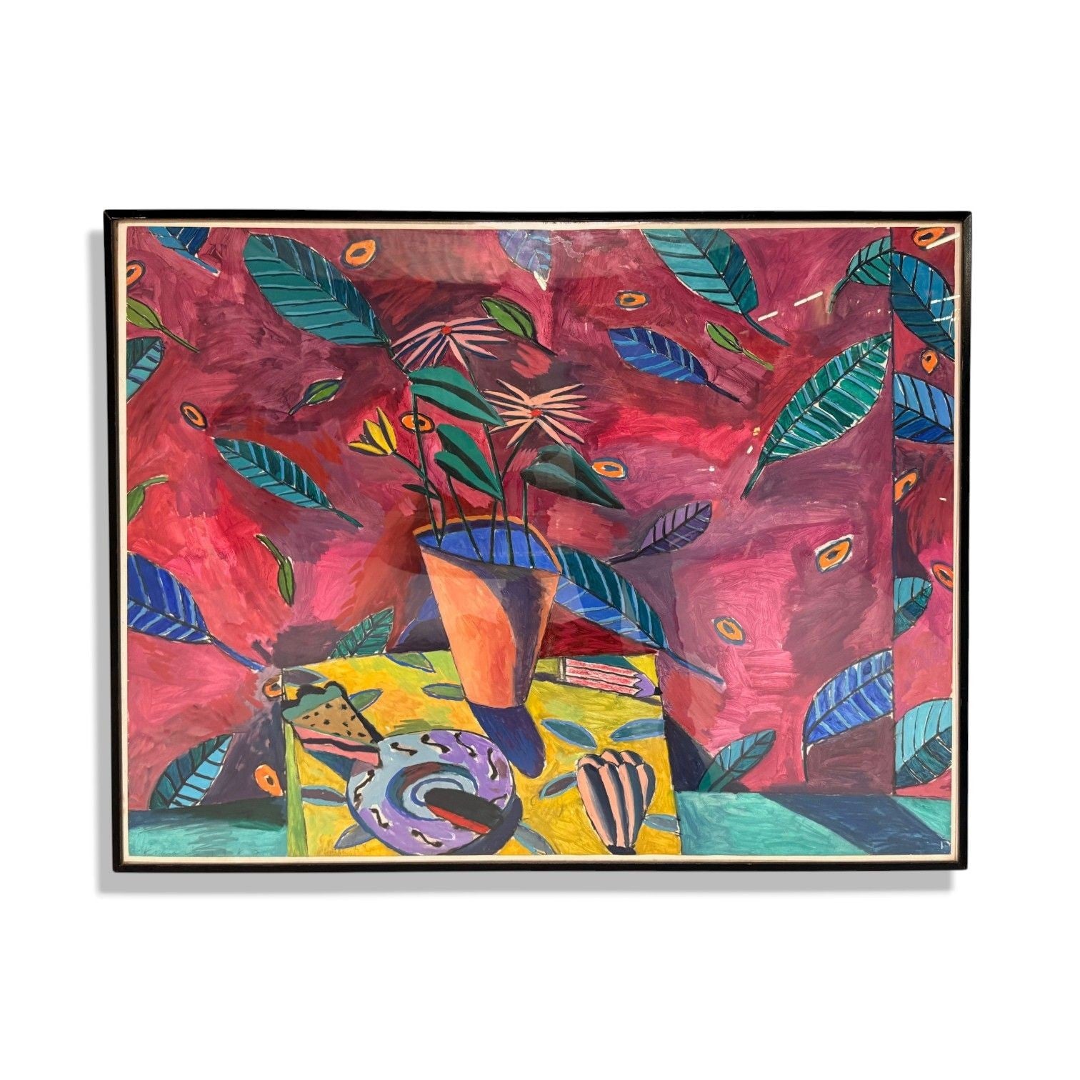 Gary Komarin, Contemporary, Oil on Paper, Large Abstract Painting, USA, 1987