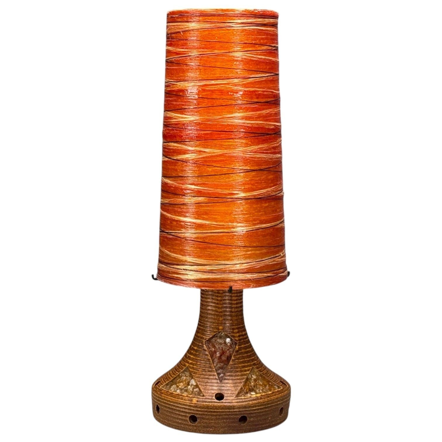 Accolay, Ceramic, Stained Glass, Spun Resin, Floor Lamp, France, 1955