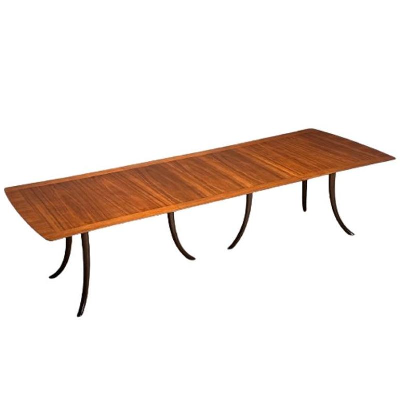 T.H. Robsjohn-Gibbings, Mid-Century Modern, Saber Leg Dining Table, Walnut, 1956