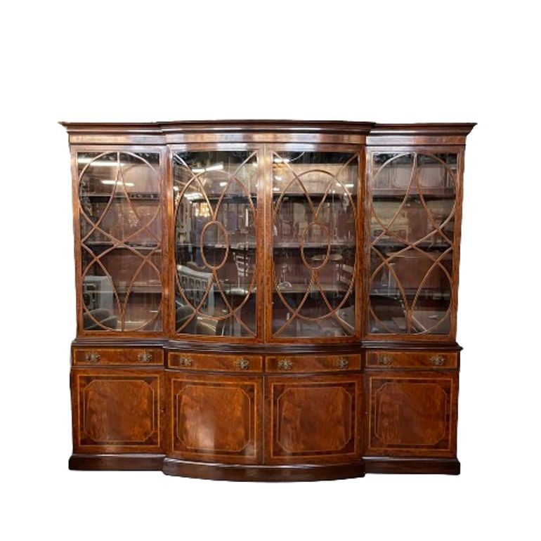 Schmieg & Kotzian, Georgian, Breakfront or Bookcase, Mahogany, Satinwood, 1920s