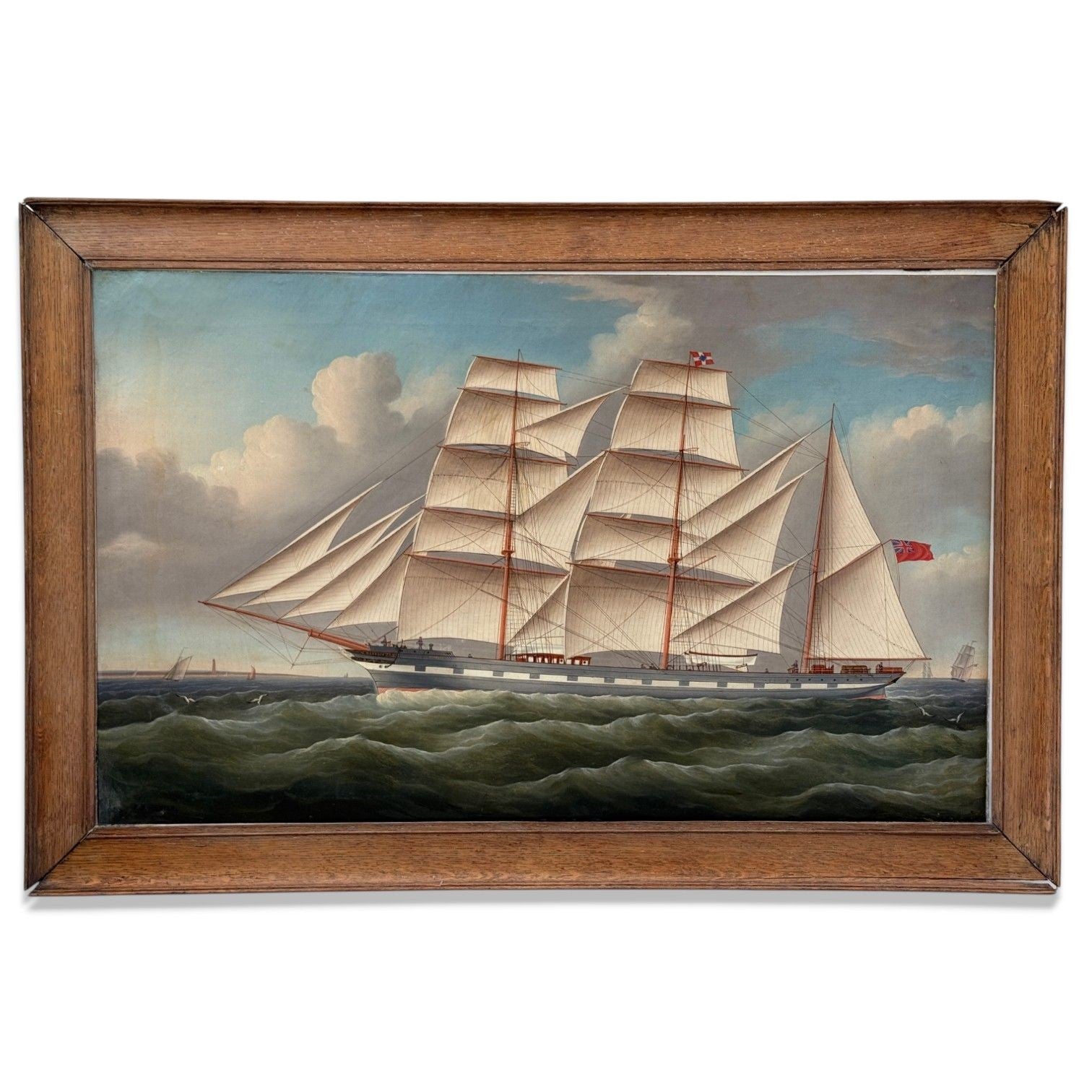 William Ball Spencer, Oil on Canvas, Seascape Painting, British, 19th C.