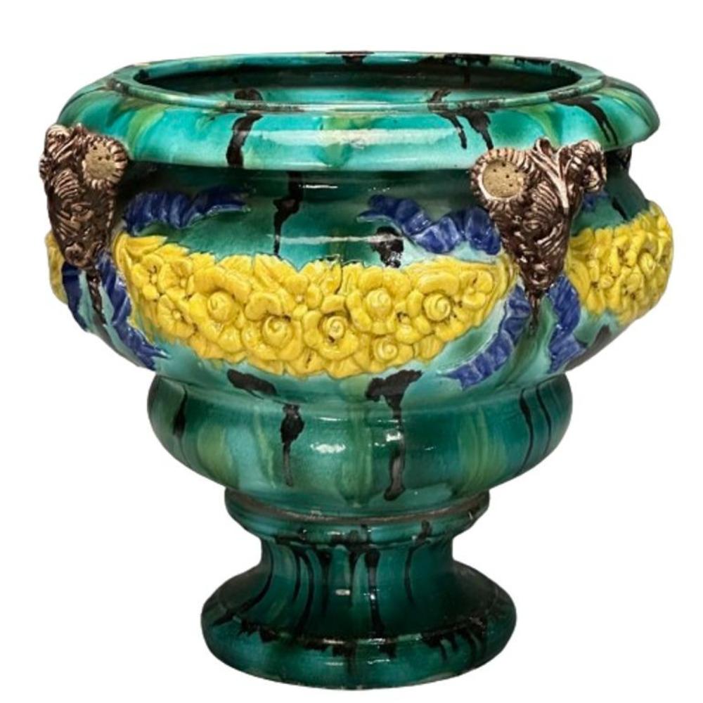 Italian, Majolica, Modern, Palatial Jardinire or Planter, Outdoor, Italy,  1960s