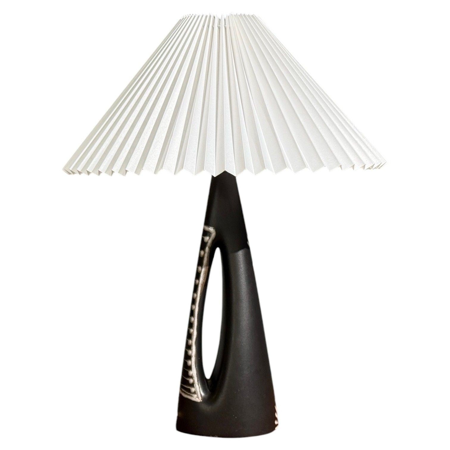 Søholm Stentoj, Table Lamp, Black Stoneware, Denmark, 1950s