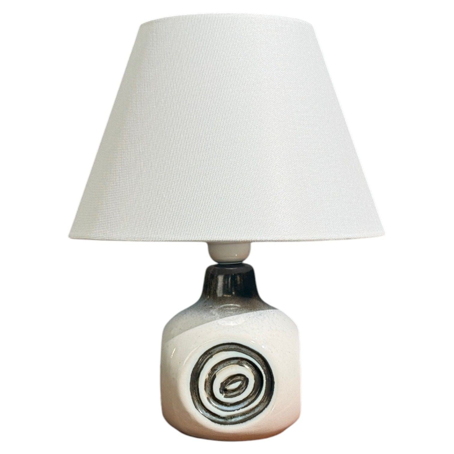 Bruno Karlsson, Table Lamp, White Glazed Ceramic, Sweden, 1960s