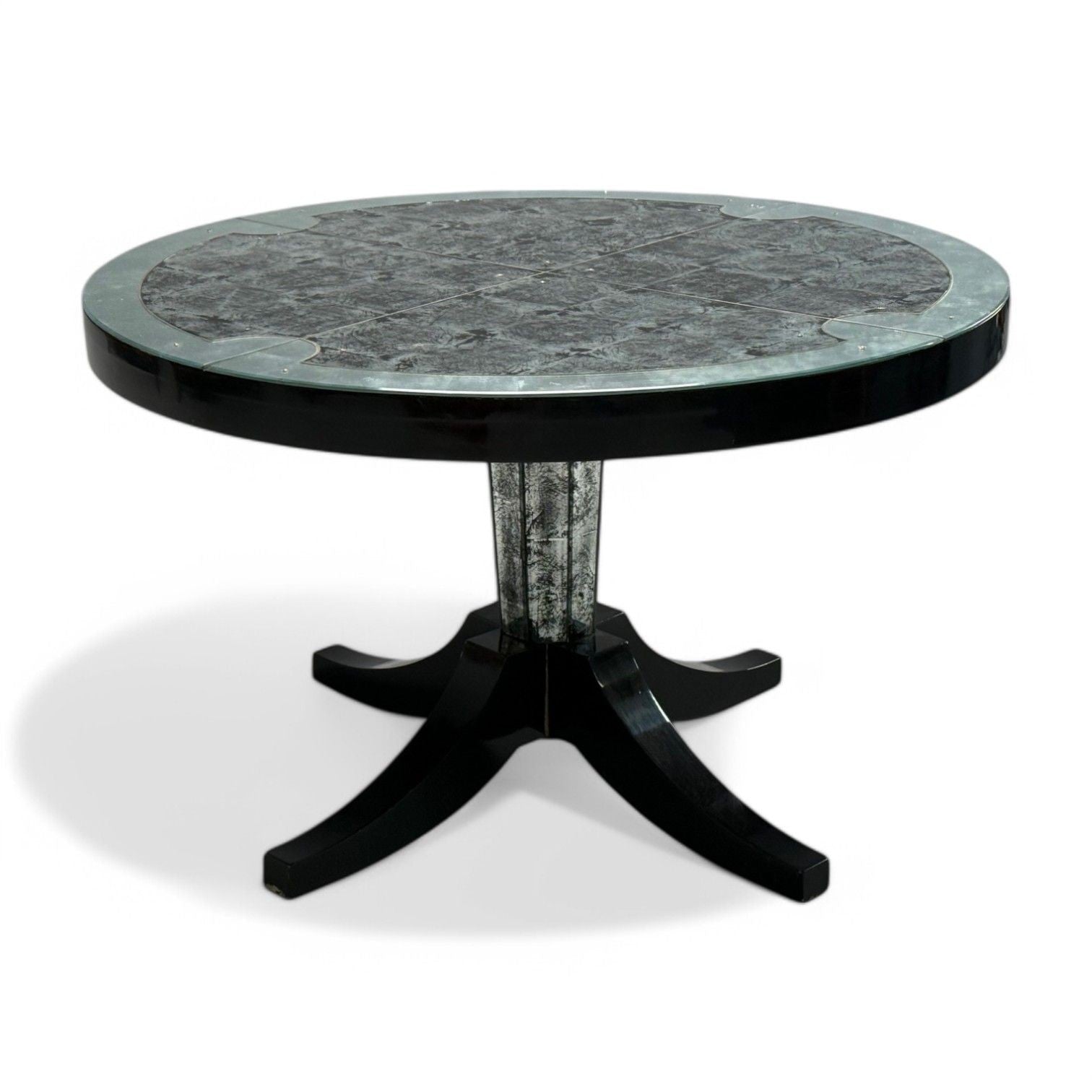 Maison Jansen Style, Hollywood Regency, Eglomise Mirror, Center Table, 20th C