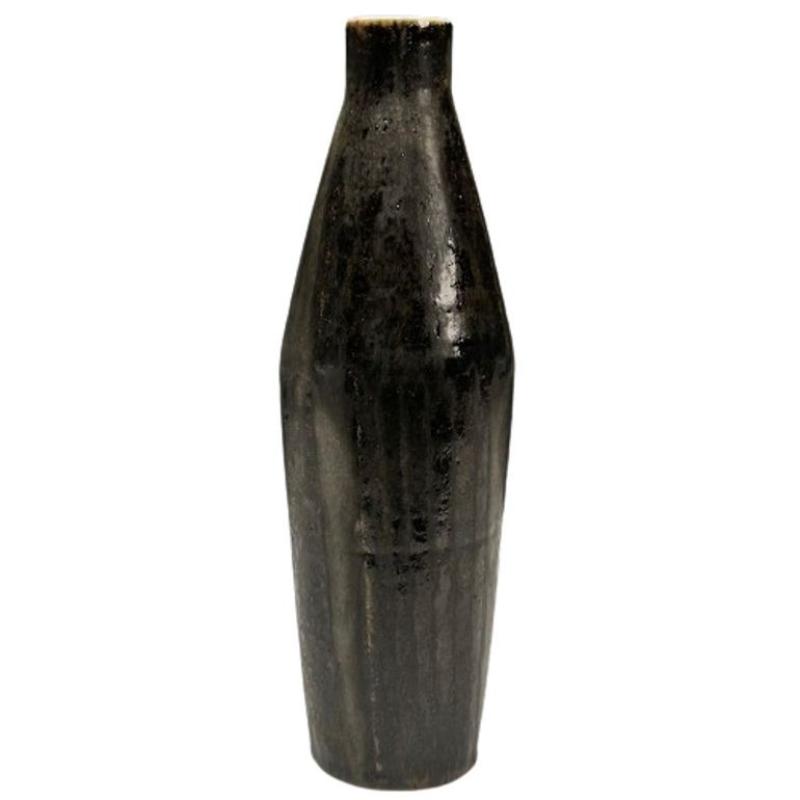 Carl-Harry Stalhane, Rörstrand, Swedish Mid-Century Modern, Grey Stoneware Vase