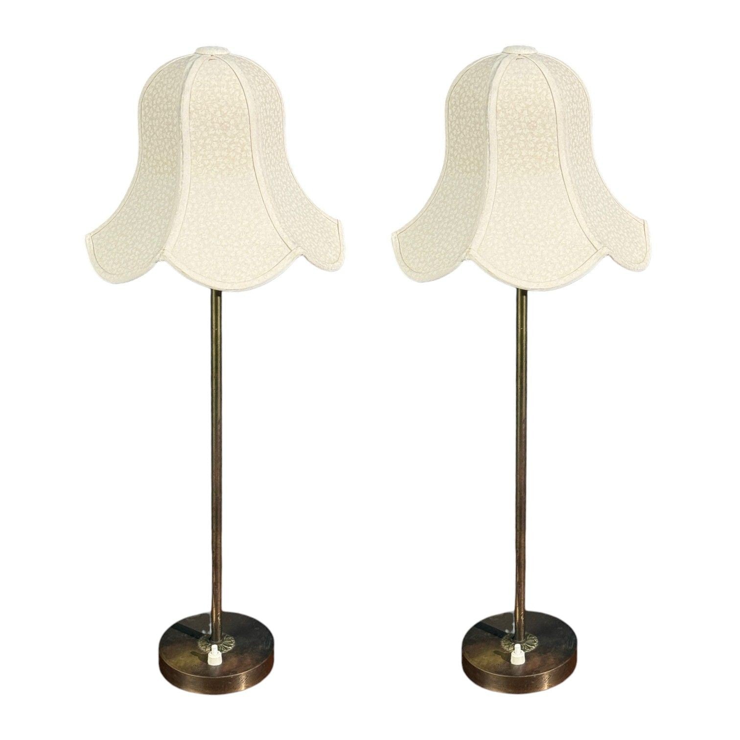 BABO, Table Lamps, Brass, Fabric, Sweden, 1900s