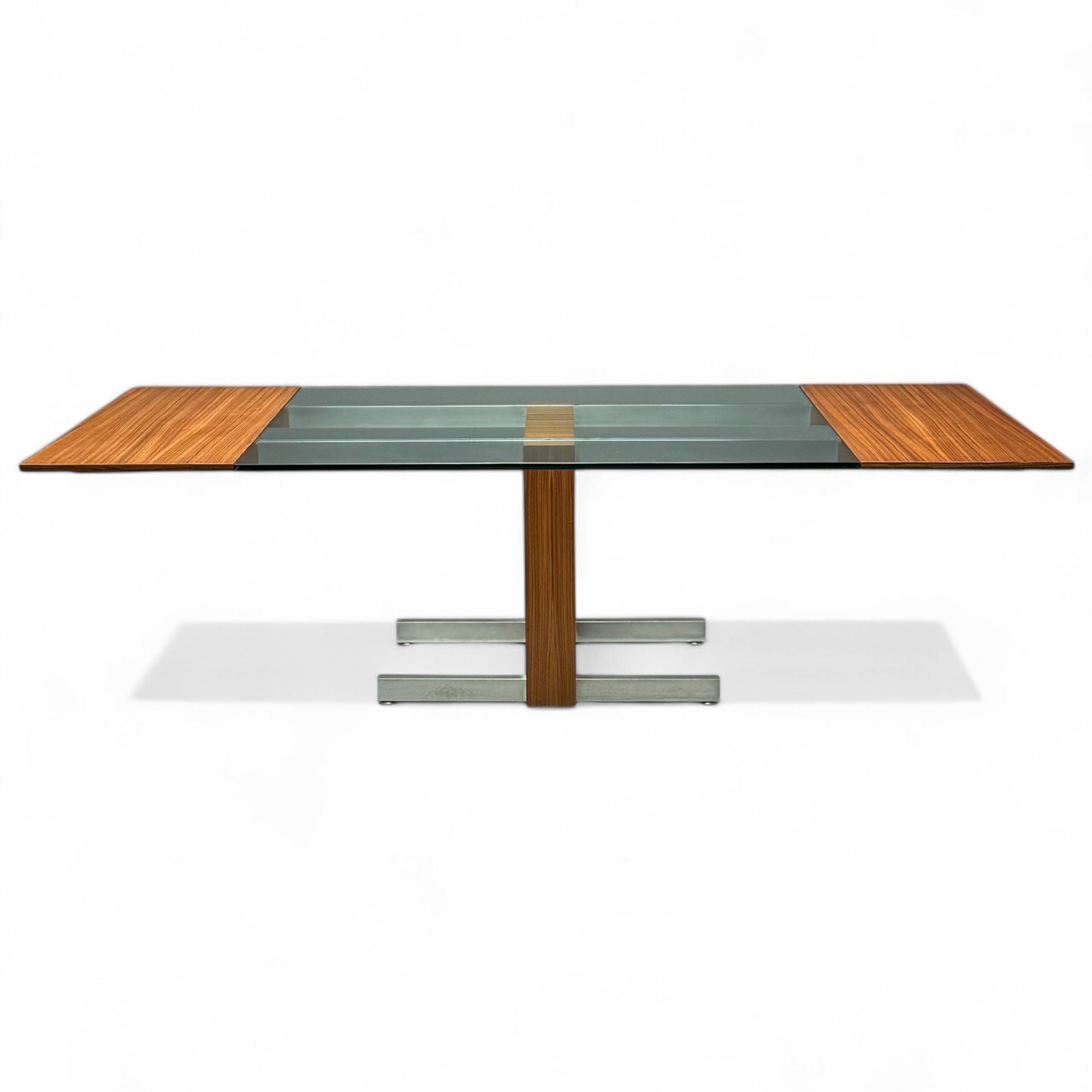 Vladimir Kagan, Mid-Century Modern, Dining Table, Zebrawood, Glass, US