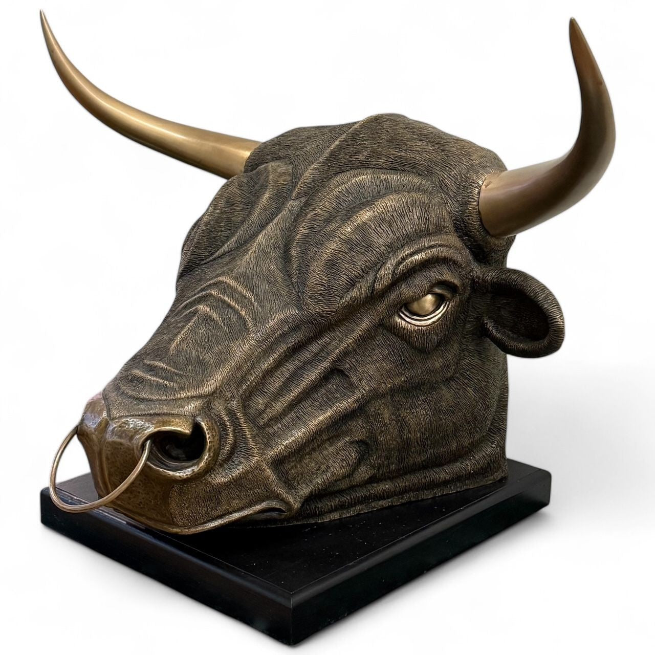 Modern, Spanish Fighting Bull Sculpture, Hot Cast Bronze, American, 21st C.