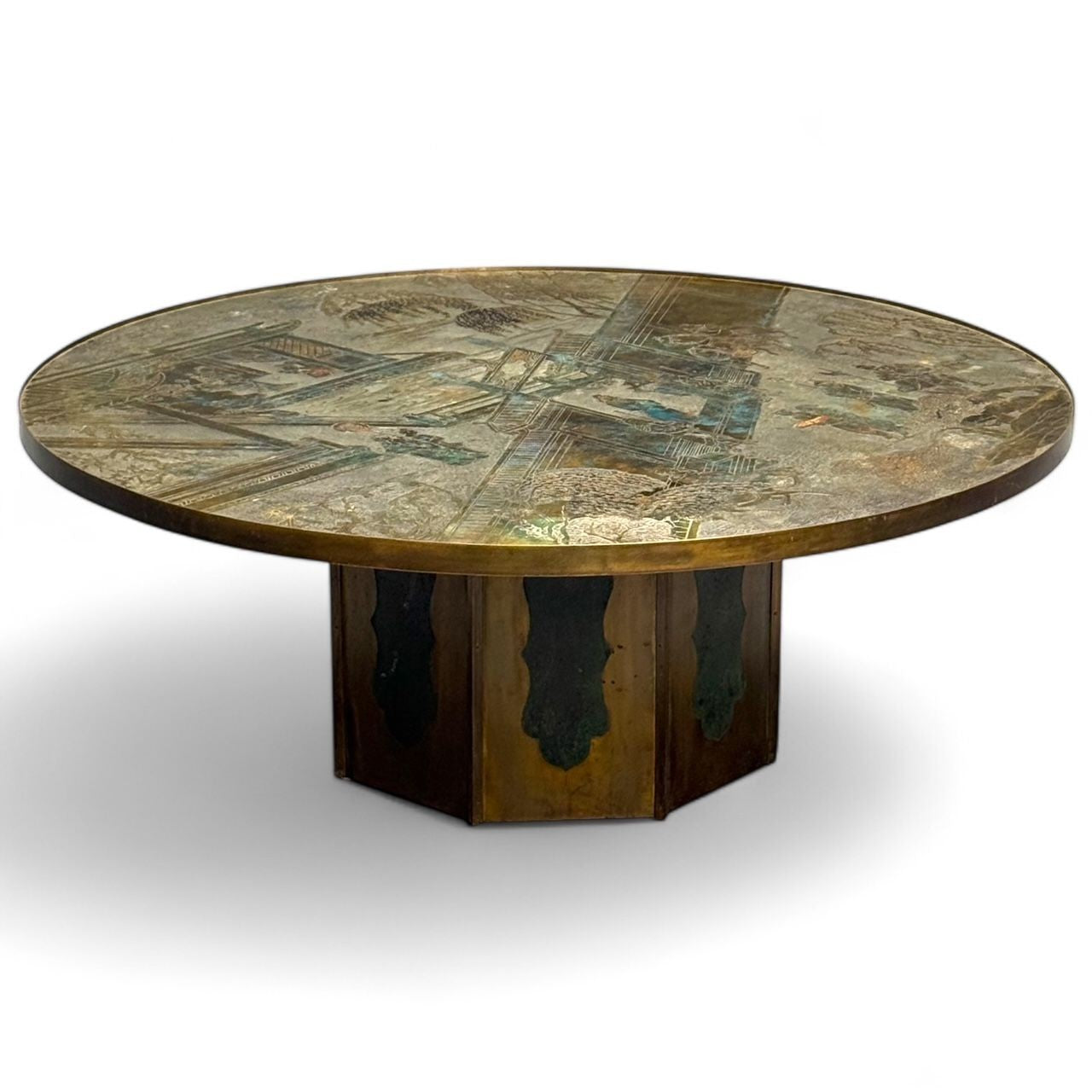 Philip and Kelvin Laverne, Mid-Century Modern, Chan Coffee Table, Bronze, 1960s