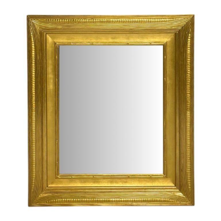 Hollywood Regency, Custom Giltwood Mirror, Water Gilt, Glass, USA, 21st C.