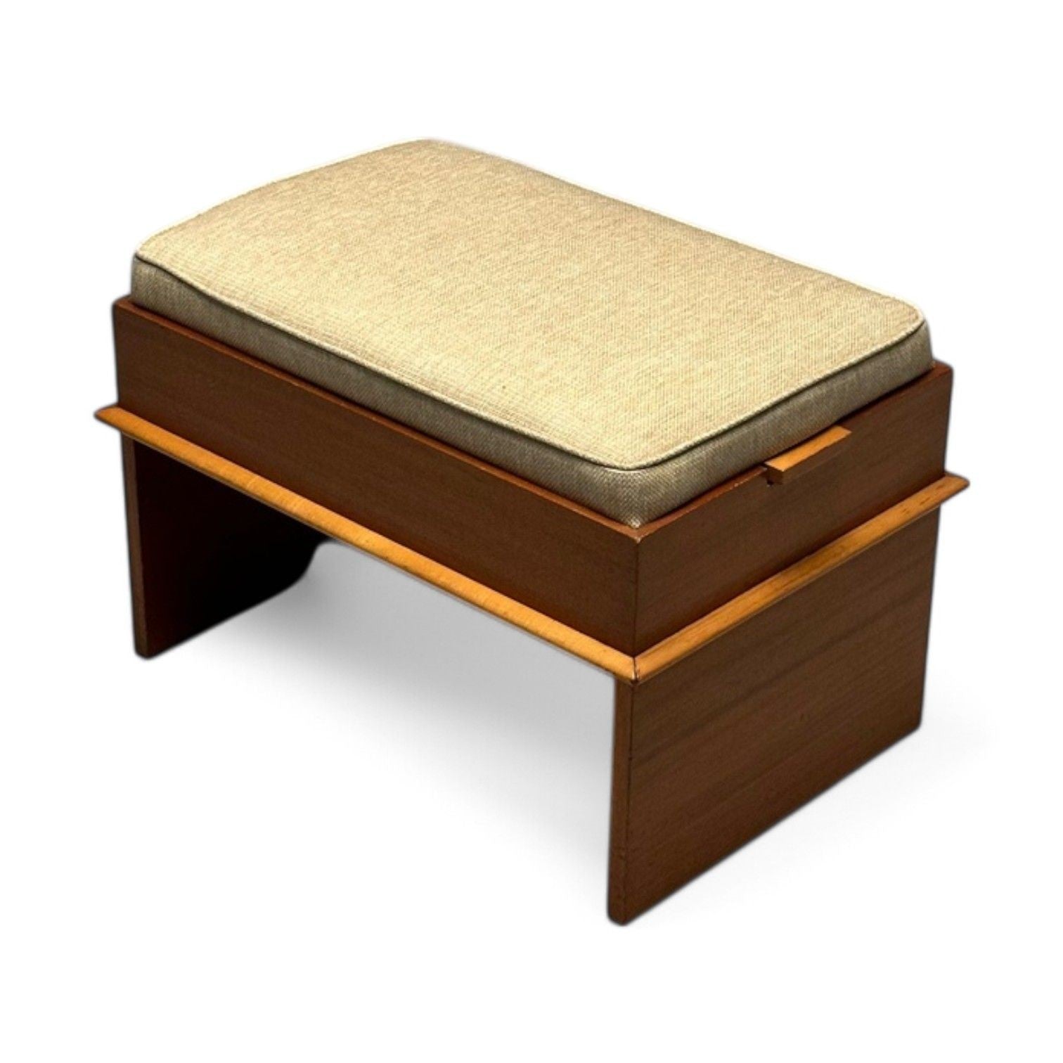 Paul Frankl, John Stuart, Mahogany, Maple, Rare Station Wagon Ottoman, 1950s