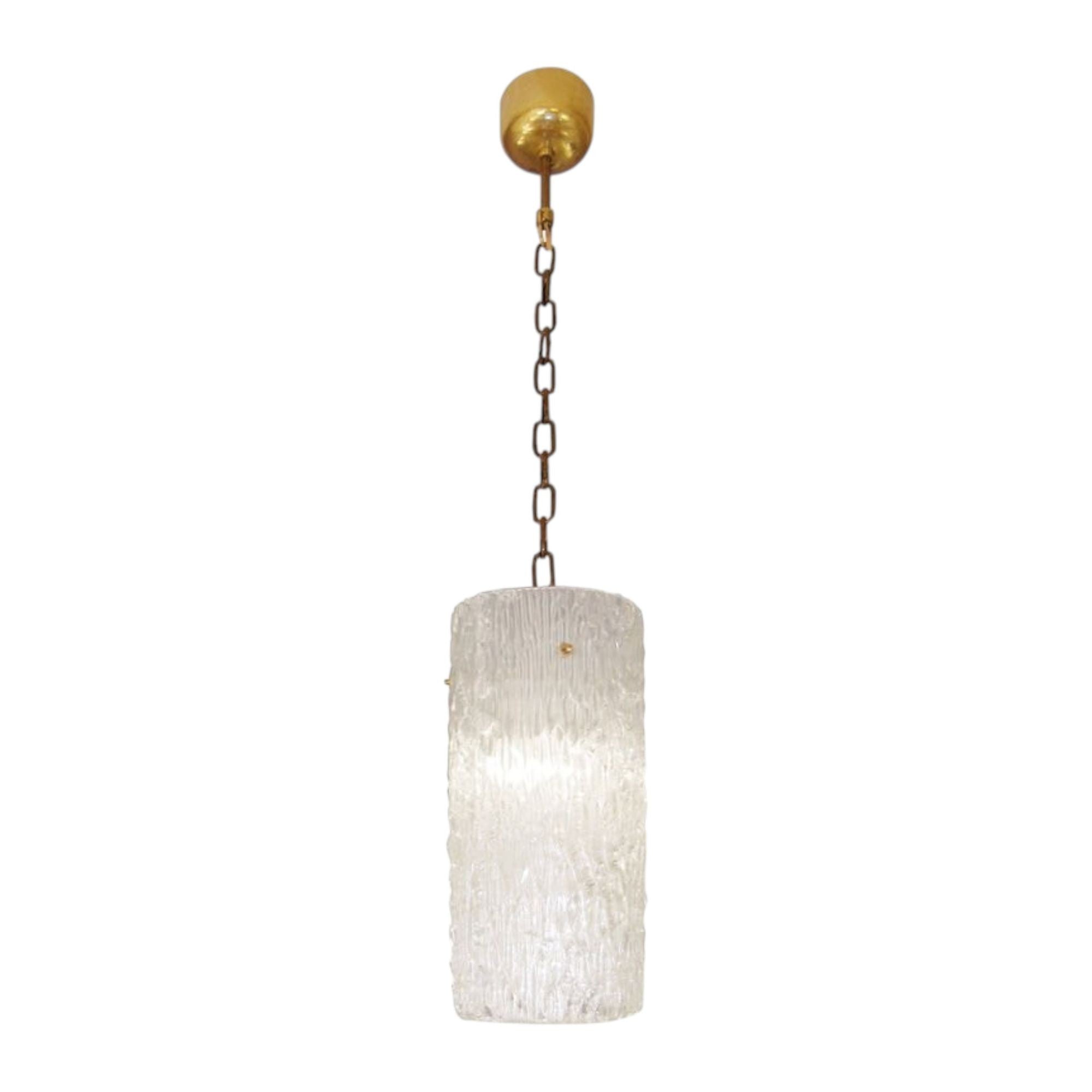 Carl Fagerlund, Swedish Modern, Textured Glass, Pendant Light, Sweden, 1940s