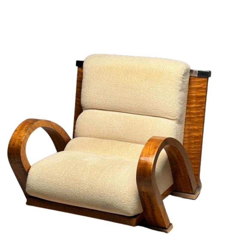 Art Deco Lounge / Accent Chair, James Rosen for Pace, Macassar Ebony, Labeled