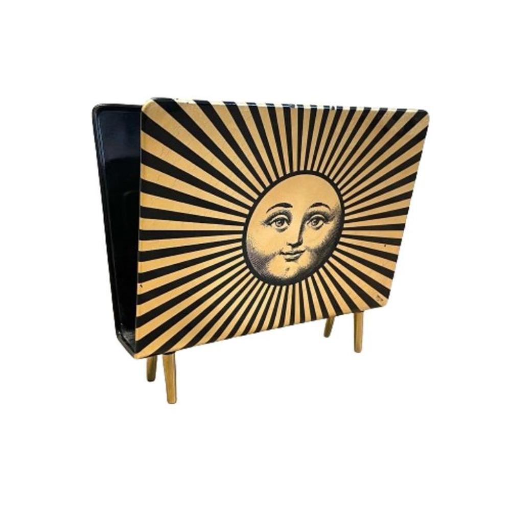 Piero Fornasetti, Mid Century Modern, Magazine Rack, Lacquer, Metal, Italy 1960s