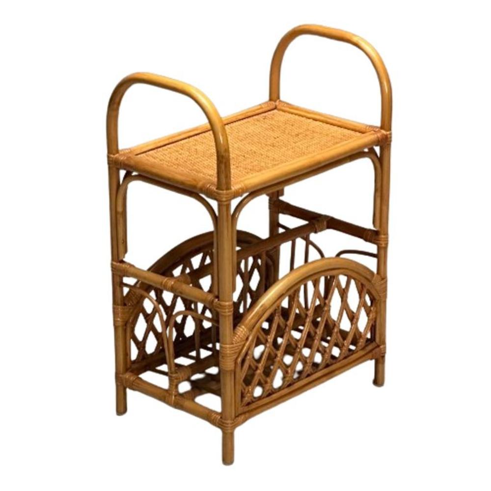 Swedish Mid-Century Modern, Magazine Rack, Bamboo, Rattan, Sweden, 1960s