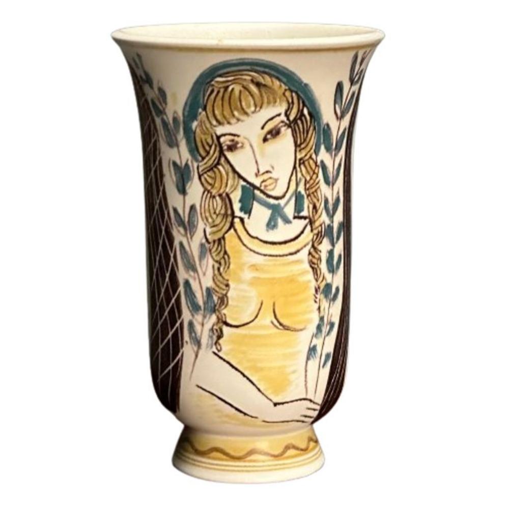 Carl-Harry Stålhane, Swedish Mid-Century Modern, Stoneware Vase, Sweden, 1943
