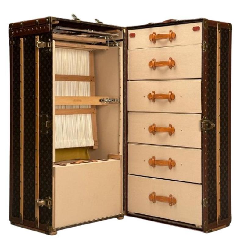 Louis Vuitton, Steamer Trunk, Monogram Canvas, Leather, Special Order