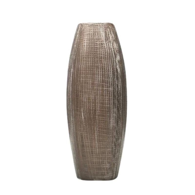 Ingrid Atterberg, Ekeby, Swedish Mid-Century Modern, Tan Vase, Stoneware,1960s