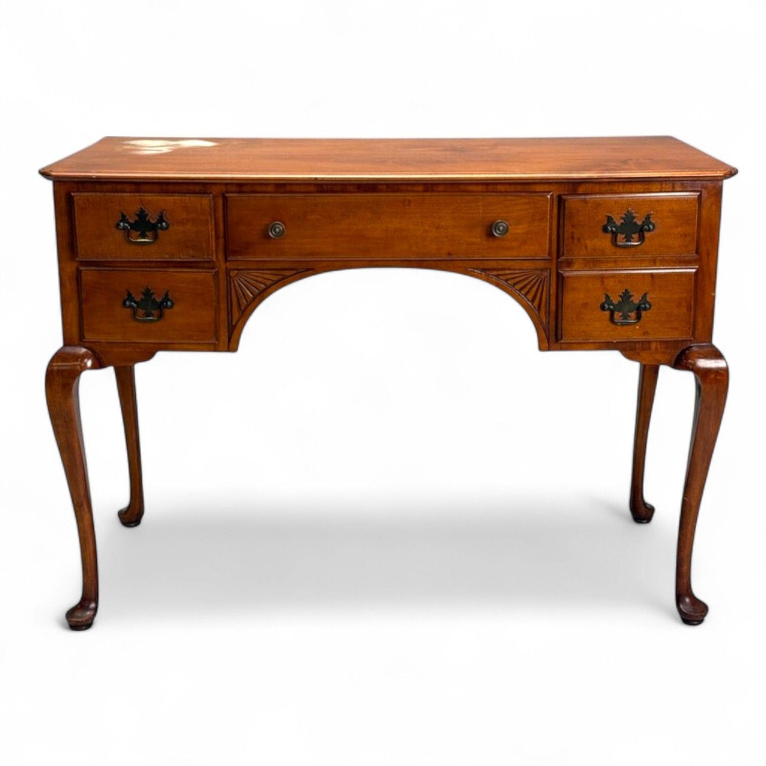 Queen Anne, Mahogany, Brass, Writing Desk, England, 1900s