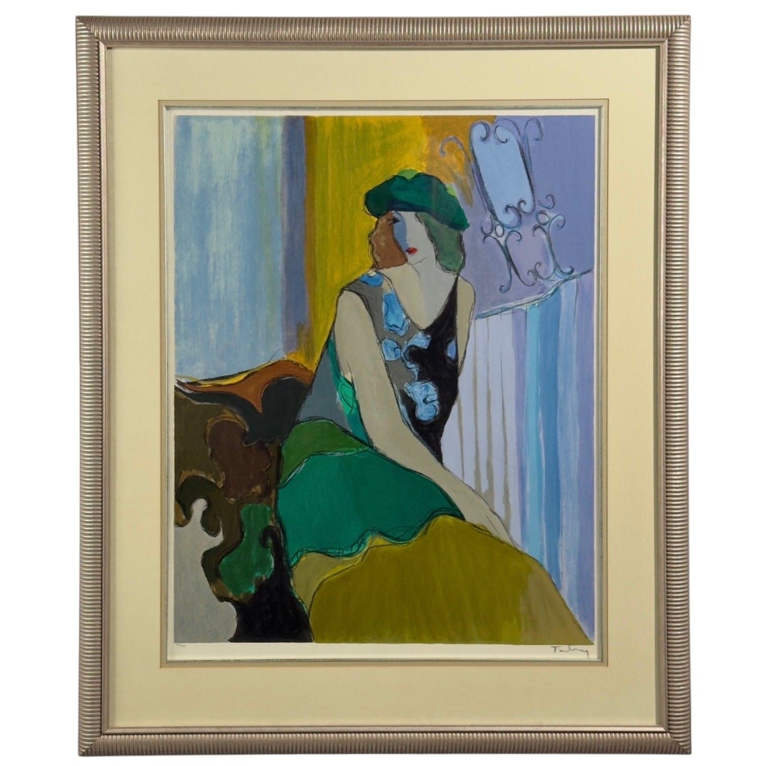 Itzchak Isaac Tarkay, Fauvist, "Cosette" Signed and Numbered Silkscreen, 20th c.