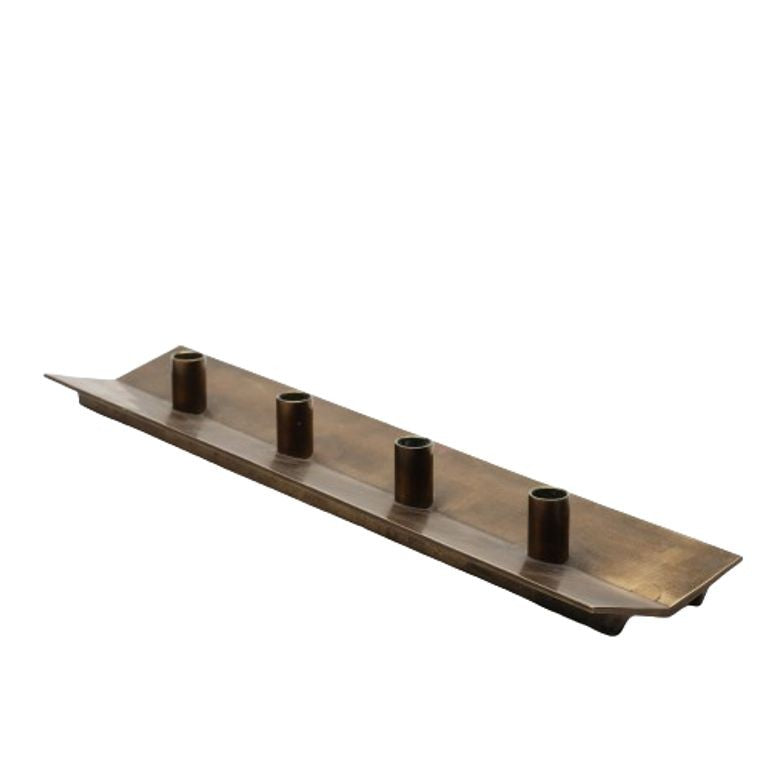 Pierre Forsell, Skultana, Swedish Mid-Century Modern Candle Holder, Brass, 1960s