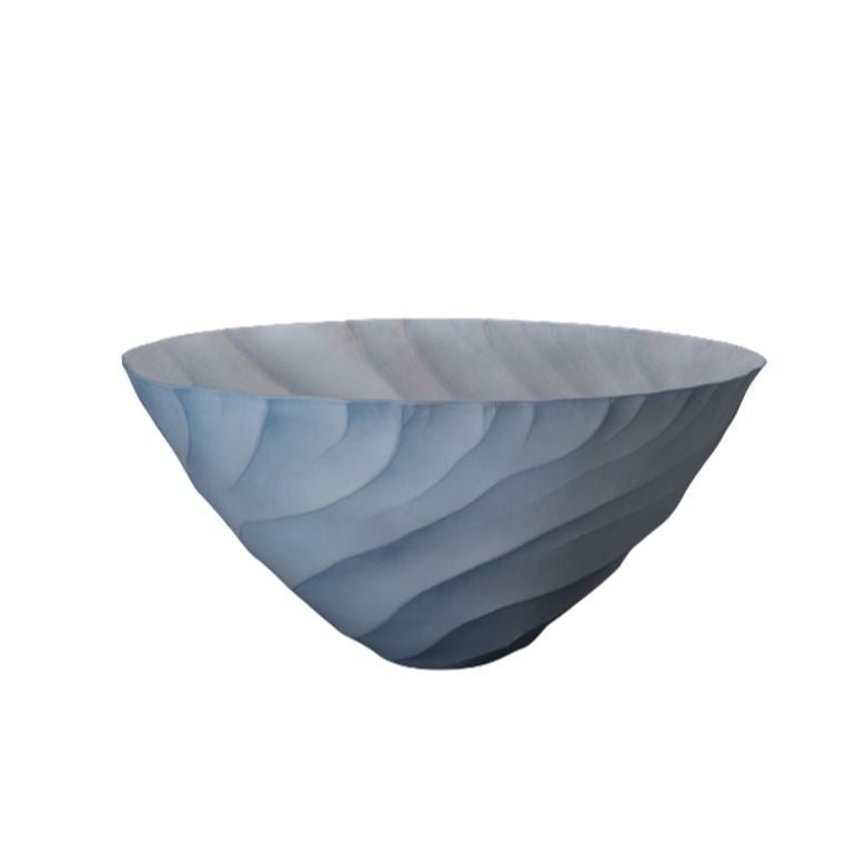 Contemporary Porcelain Bowl / Vessel by Ceramic Artist, Paula Murray, Light Blue