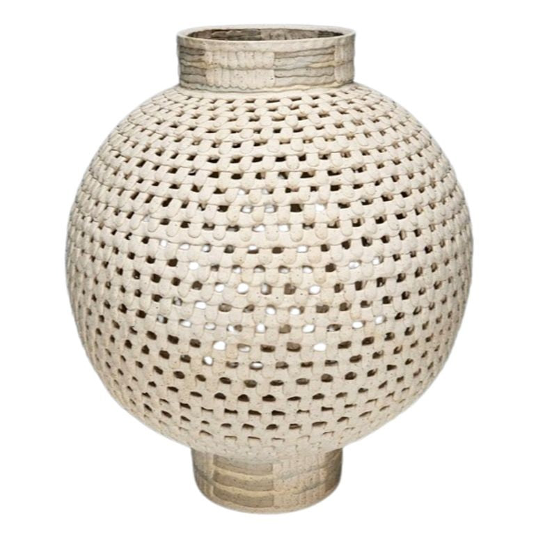 Yoonjee Kwak, Contemporary, Modern Ceramic Vase, Moon Jar, South Korean, 21st C.