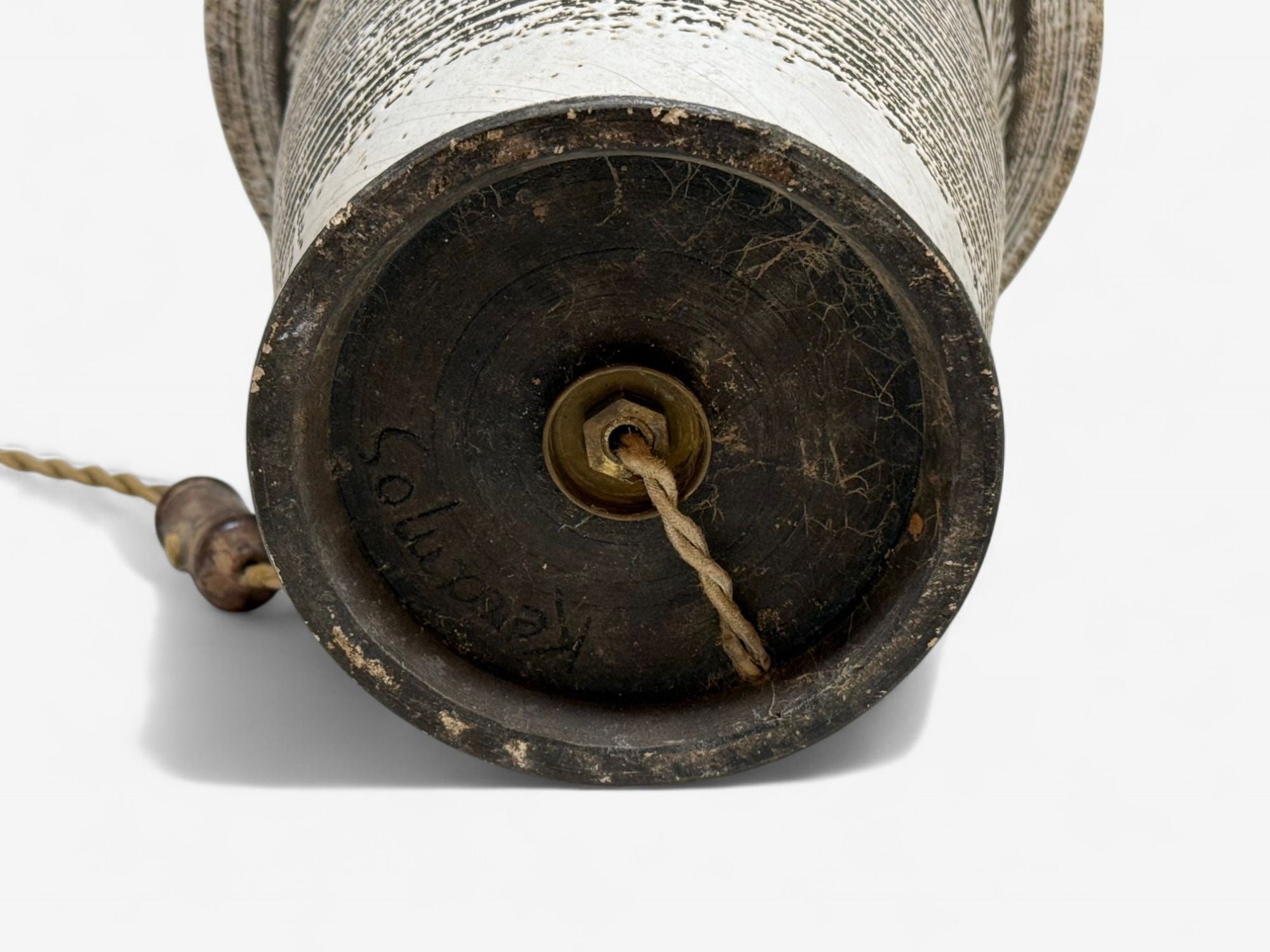 Keramos, French Modern, Glazed Ceramic, Table Lamp, France, 1940s