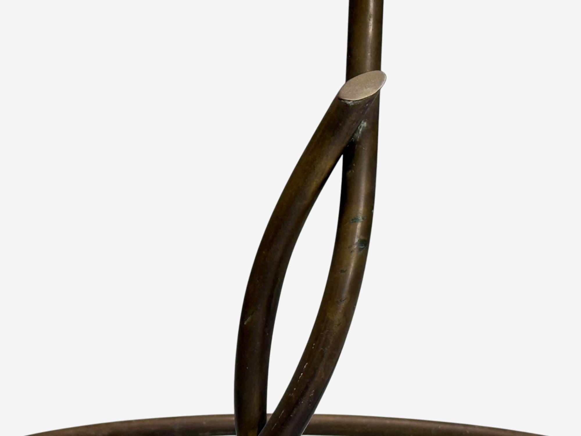 Tomasso Barbi, Patinated Brass, Ginko Leaf Floor Lamp, Italy, 1970s