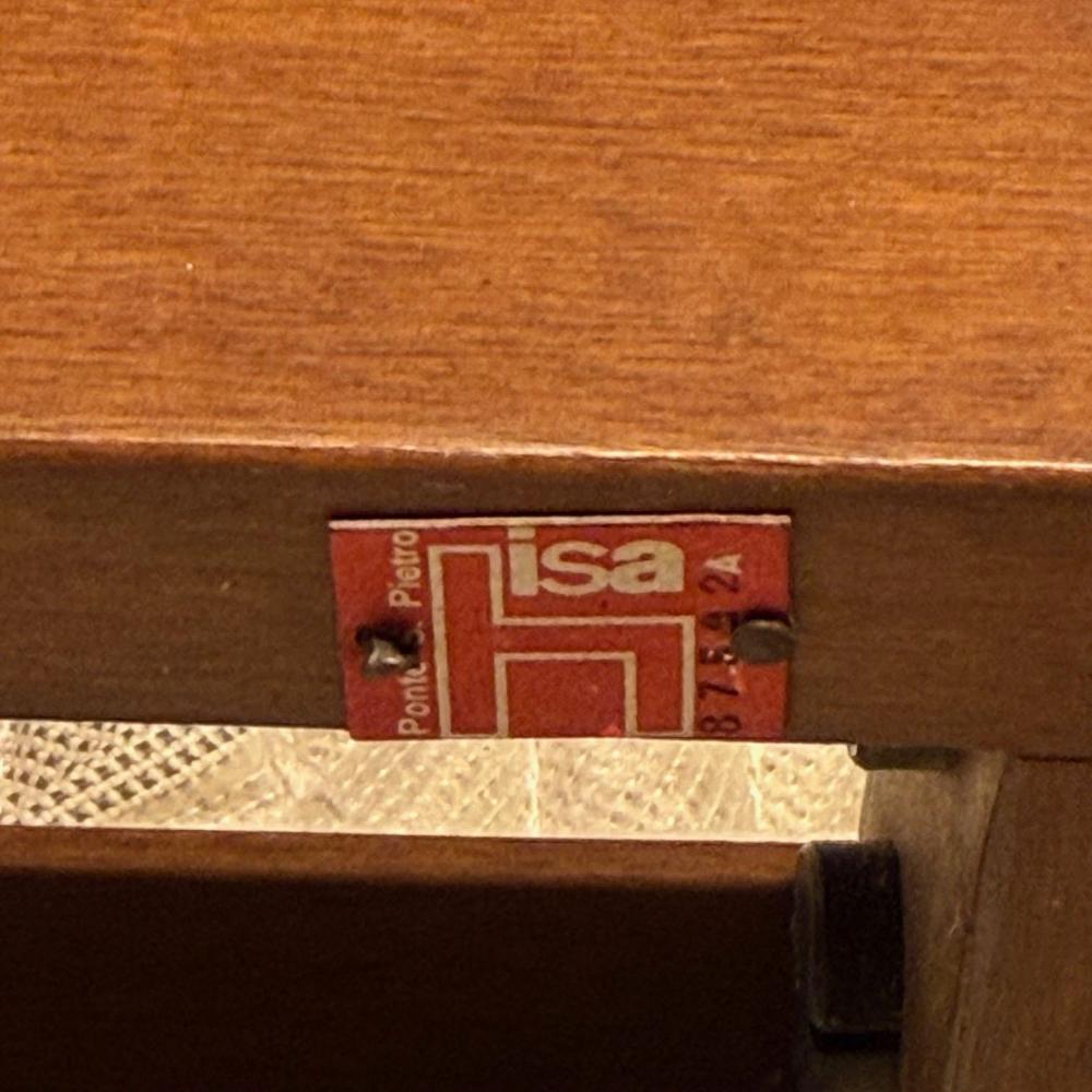 Leonardo Fiori, Italian Mid-Century Modern, Sideboard, Wengé, Seagrass, 1950s