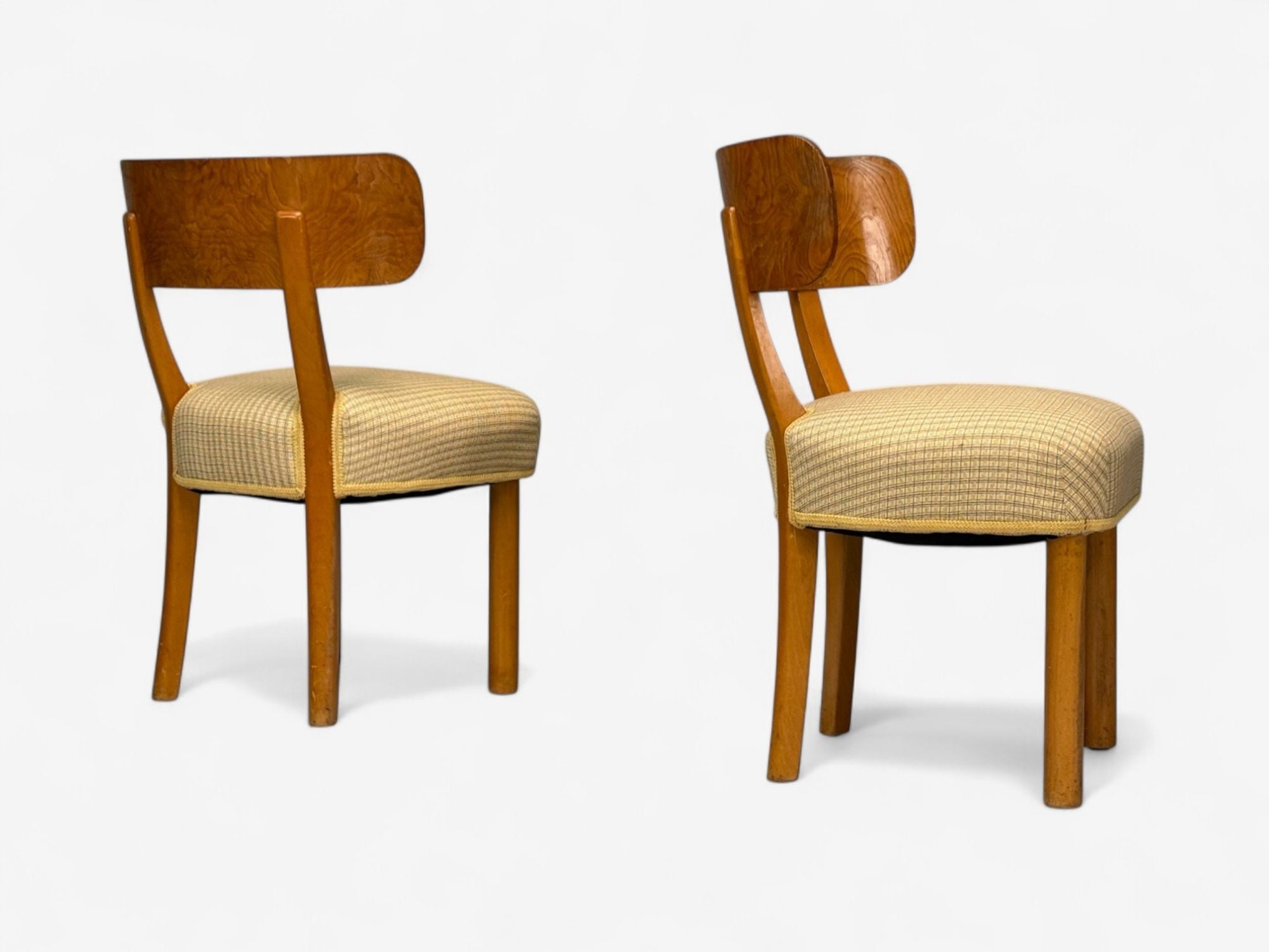 Axel Einar Hjorth, Nordiska Kompaniet, Birch, Rare Birka Chairs, Sweden, 1930s
