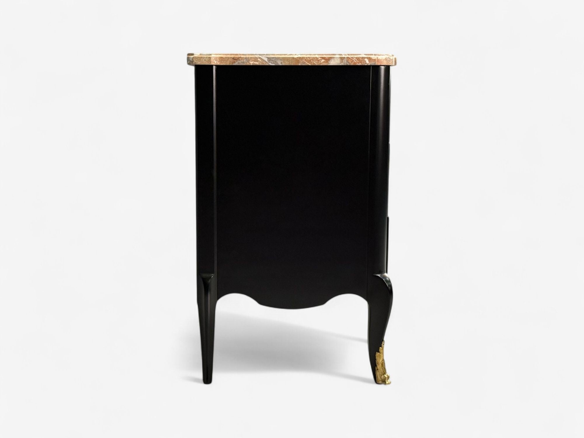 Maison Jansen, Mahogany, Bronze, Marble, Ebonized Commode, France, 1940s