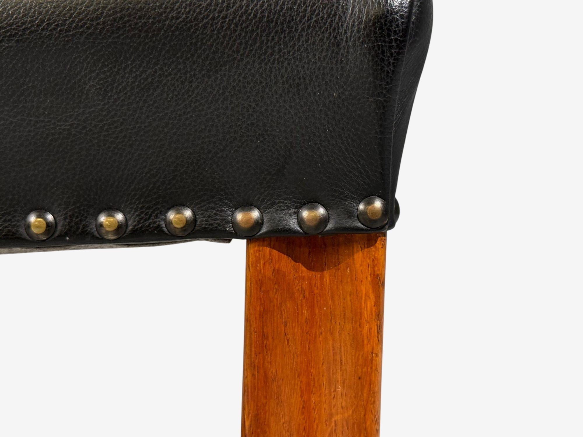 Danish Modern, Armchairs, Black Leather, Bentwood, Denmark, 1960s