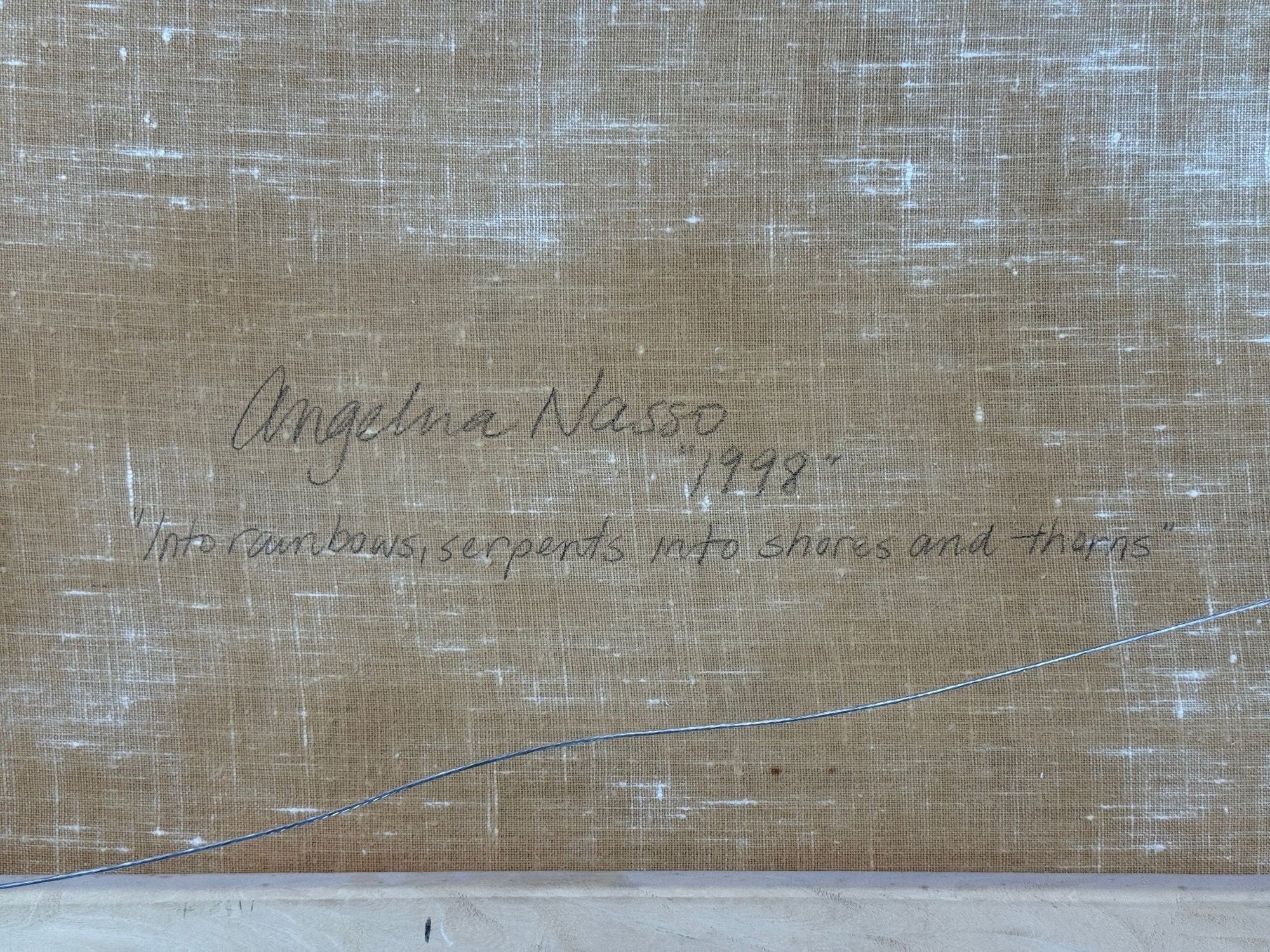 Angelina Nasso, Modern, Framed Abstract, Large Oil on Canvas, USA, 1998