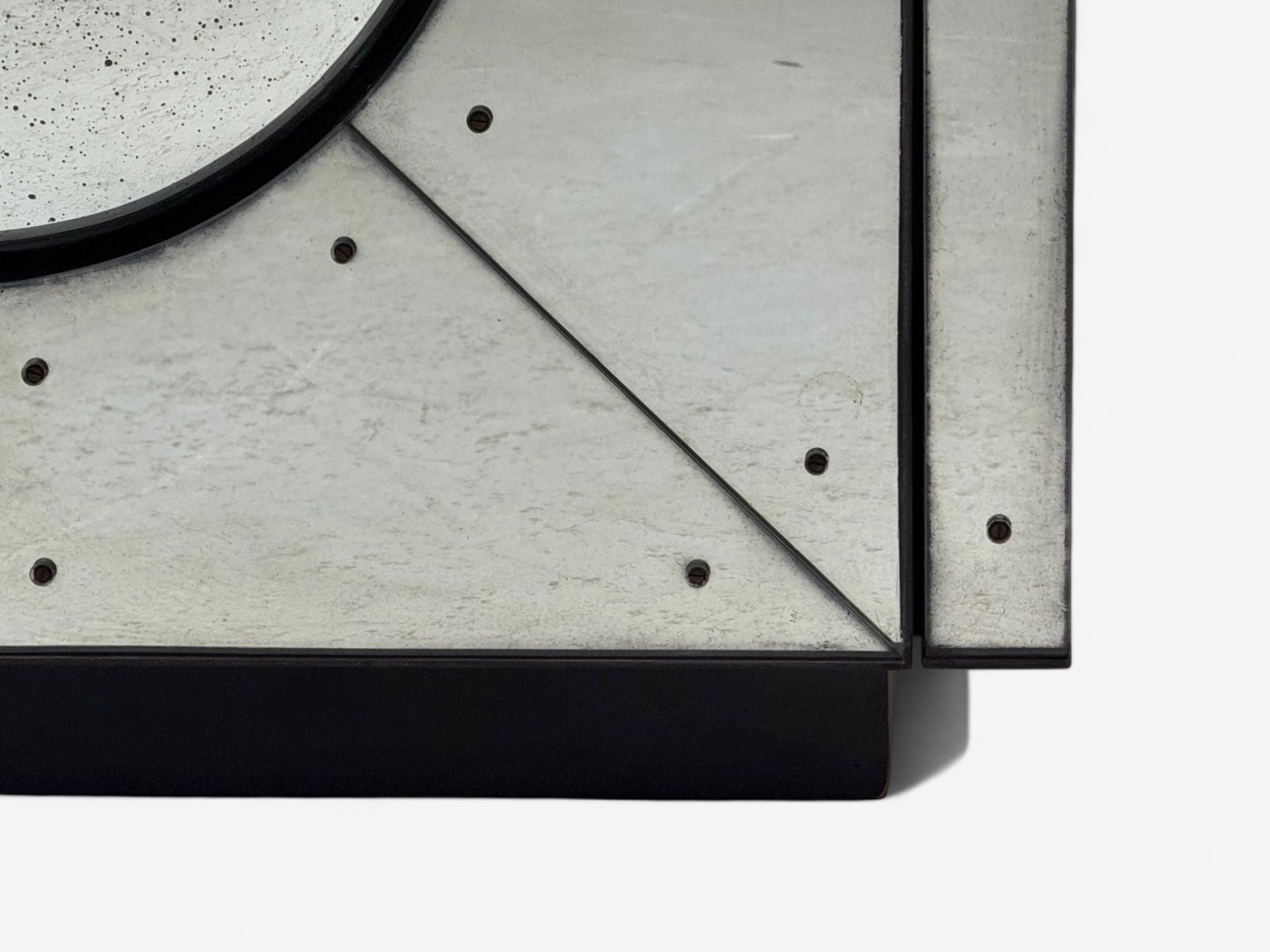 Art Deco Style, Painted Wood, Antique Glass, Mirrored Sideboard or Credenza