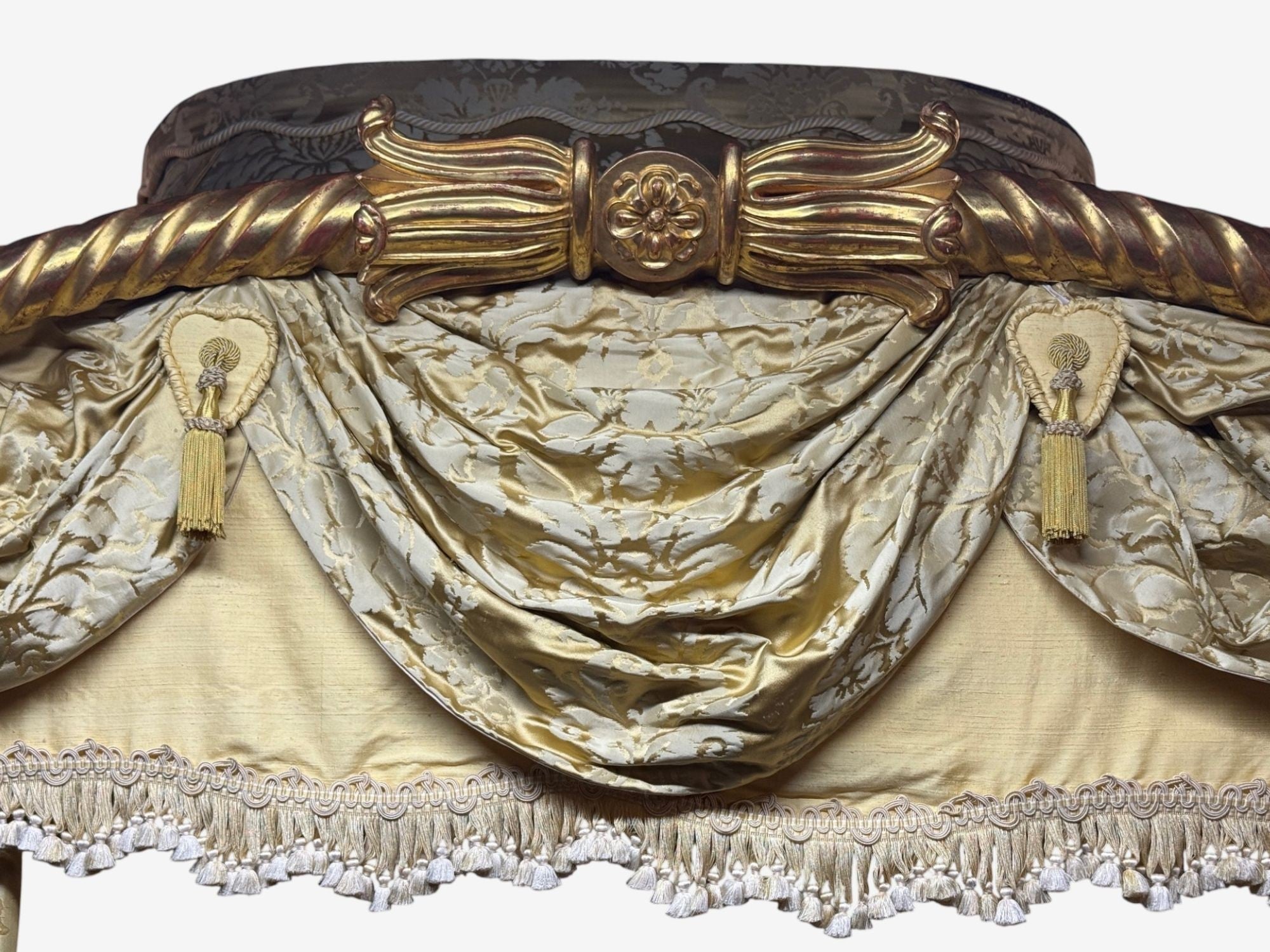 George III, Mahogany, Gilt-Wood, Silk, Canopy Bed, England c. 1880s