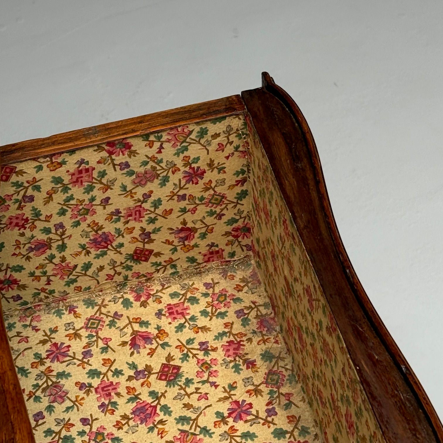 Baroque, French Louis XV, Provincial Cabinet, Walnut, Patinated Brass, 18th C.