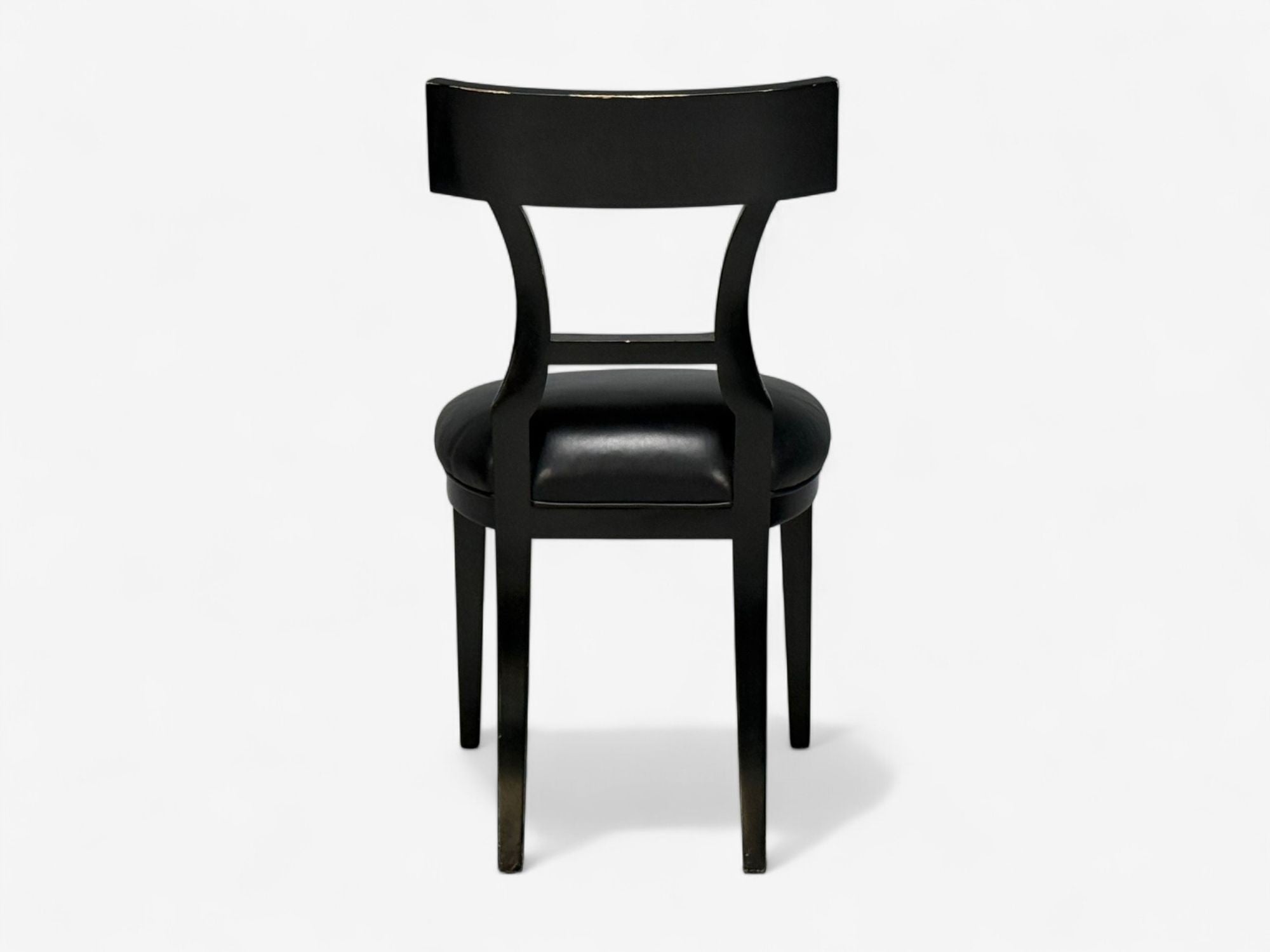 Niedermaier, Ebonized Wood, Leather, Klismos Dining Chairs, USA, 21st C.